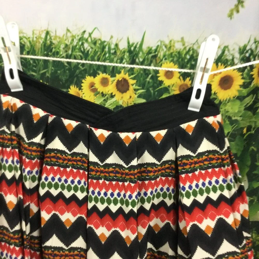 Anthropologie Fei Skirt Midi Aztec Print 2